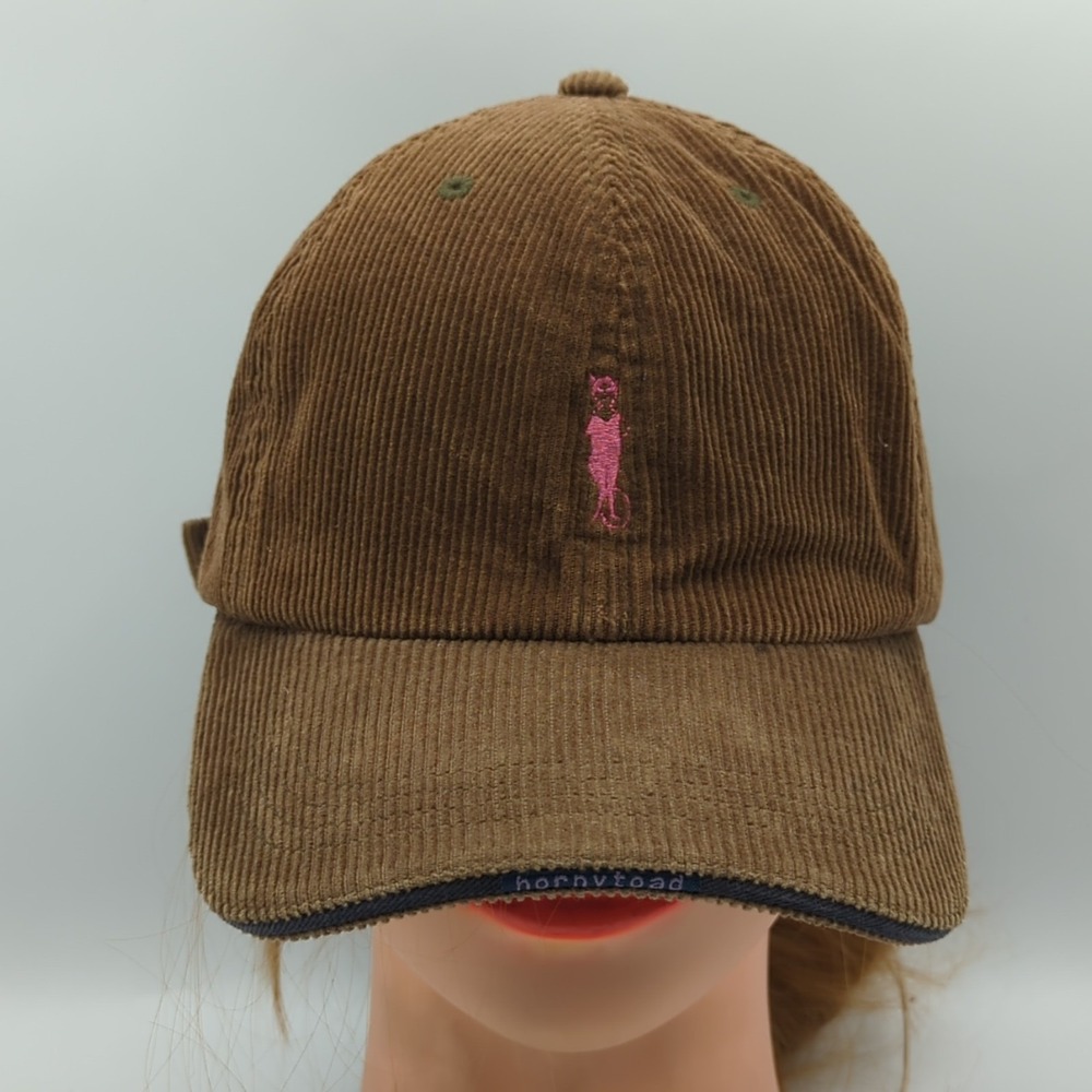 Horny Toad Strapback Corduroy Hat Adjustable Cap Brown
